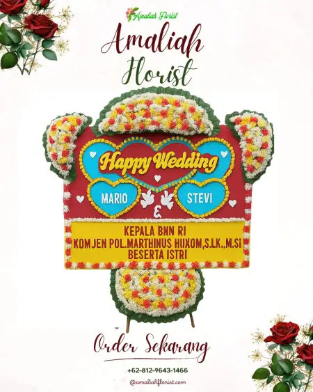 Papan Bunga Pernikahan Nioga